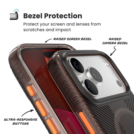 Speck Presidio Lux Grip MagSafe - Etui iPhone 17 Pro Max (Luxury Shade Matte / Orange) (151005-3262)
