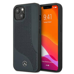 Mercedes Leather Perforated Area - Etui iPhone 13 mini (granatowy) (MEHCP13SCDONA)