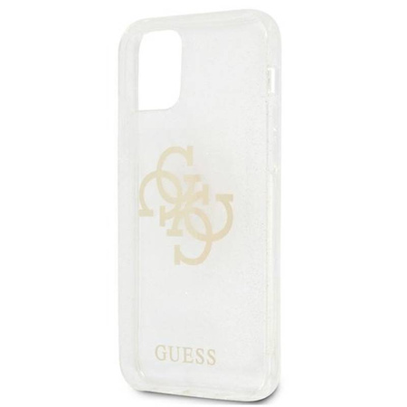 Guess Glitter 4G Big Logo - Etui iPhone 12 Pro Max (przezroczysty) (GUHCP12LPCUGL4GTR)