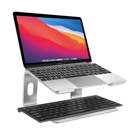 Crong AluBench – Aluminiowa podstawka do laptopa (srebrny) (CRG-ALUBN-SLV)