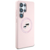 Karl Lagerfeld Silicone Double Heads And Circle MagSafe - Etui Samsung Galaxy S25 Ultra (różowy) (KLHMS25LSKCHTCP)