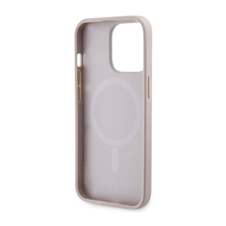 Guess 4G Printed Stripes MagSafe - Etui iPhone 13 Pro (Różowy) (GUHMP13LP4RPSP)