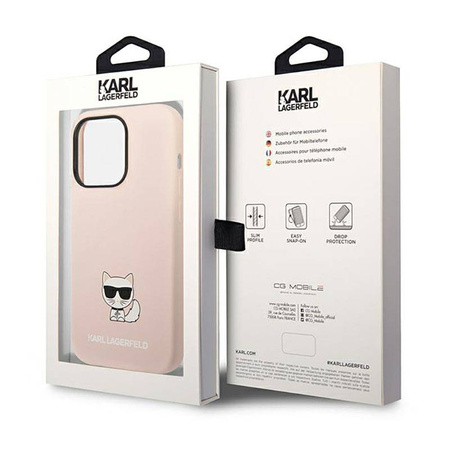Karl Lagerfeld Choupette Body - Etui iPhone 14 Pro (jasnoróżowy) (KLHCP14LSLCTPI)