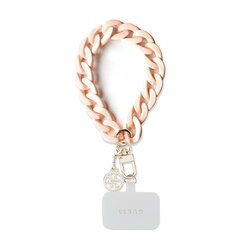 Guess Universal Big Hand Strap Acrylic 4G Charm - Uniwersalny pasek do telefonu (Różowy) (GUOUCBMC4MP)