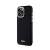 DKNY Liquid Silicone Small Metal Logo MagSafe - Etui iPhone 15 Pro Max (czarny) (DKHMP15XSMCHLK)