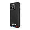 BMW Leather Hot Stamp Tricolor MagSafe – Etui iPhone 14 Pro Max (Czarny) (BMHMP14X22PTDK)