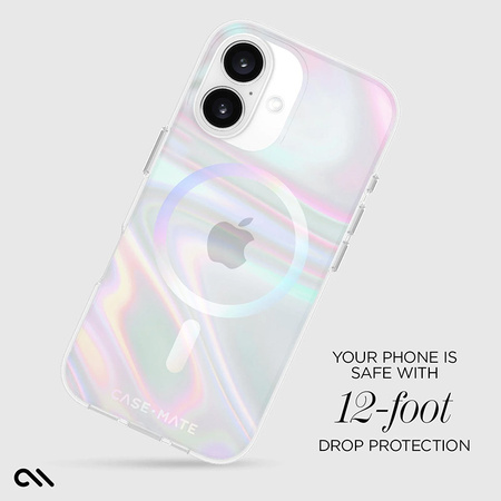 Case-Mate Soap Bubble MagSafe - Etui iPhone 16 (Iridescent) (CM054330)