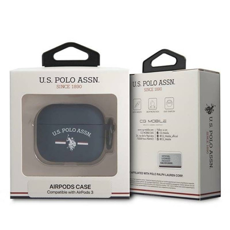 US Polo Assn Silicone Logo - Etui Airpods 3 (granatowy) (USACA3SFGV)