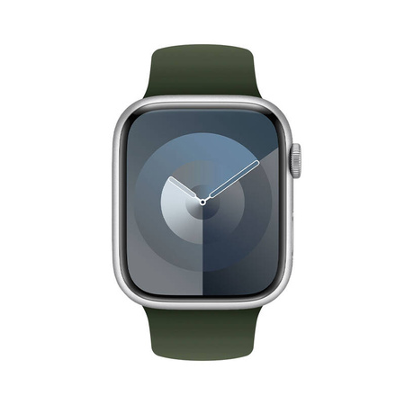 Crong Liquid - Pasek do Apple Watch 38/40/41/42 mm (zielony) (CRG-40LQB-OLV)