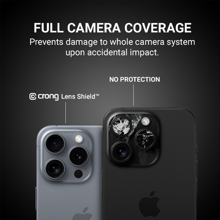 Crong Lens Shield - Szkło na aparat i obiektyw iPhone 16 / iPhone 16 Plus (CRGLSIP16)
