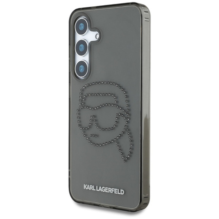 Karl Lagerfeld Rhinestones Karl Head Logo - Etui Samsung Galaxy S25 (czarny) (KLHCS25SHKHDCELK)