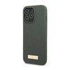 Guess Silicone Logo Plate MagSafe - Etui iPhone 13 Pro (zielony) (GUHMP13LSPLA)