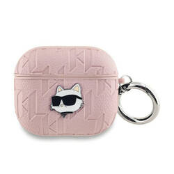 Karl Lagerfeld Monogram Choupette Head - Etui AirPods Pro 2 (różowy) (KLAP2PGCHPP)
