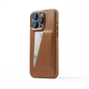 Mujjo Full Leather Wallet Case - etui skórzane do iPhone 15 Pro Max kompatybilne z MagSafe (tan) (MUJJO-CL-042-TN)