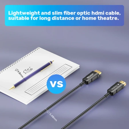 Unitek Kabel optyczny HDMI 2.0 AOC 4K 60Hz 40 m - czarny (C11072BK-40M)