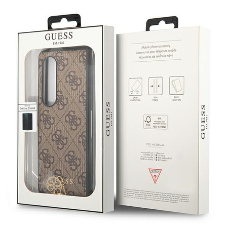 Guess 4G Charms Collection - Etui do Samsung Galaxy Z Fold 4 (brązowy) (GUHCZFD4GF4GBR)