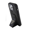 Guess Grip Stand 4G Triangle Strass Logo - Etui iPhone 15 Pro Max (czarny) (GUHCP15XPGS4TDK)