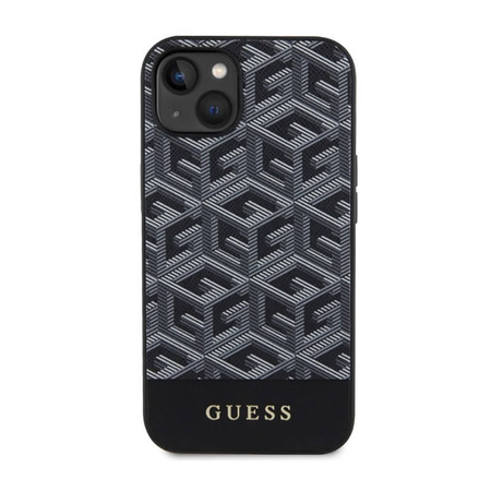 Guess GCube Stripes MagSafe - Etui iPhone 14 Plus (Czarny) (GUHMP14MHGCFSEK)