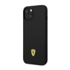 Ferrari Silicone Metal Logo - Etui iPhone 14 (czarny) (FEHCP14SSIBBK)