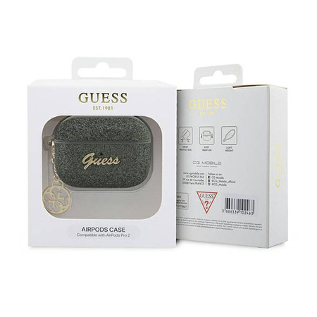 Guess 4G Glitter Flake - Etui AirPods Pro 2 (zielony) (GUAP2GLGSHA)
