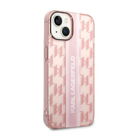 Karl Lagerfeld Mono Vertical Stripe - Etui iPhone 14 Plus (różowy) (KLHCP14MHKLSPCP)