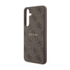 Guess 4G Collection Leather Metal Logo MagSafe - Etui Samsung Galaxy S24+ (brązowy) (GUHMS24MG4GFRW)