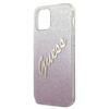 Guess Glitter Gradient Script - Etui iPhone 12 mini (różowy) (GUHCP12SPCUGLSPI)