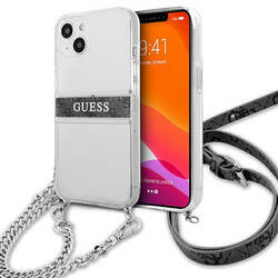 Guess 4G Silver Stripe Crossbody - Etui iPhone 13 mini (GUHCP13SKC4GBSI)