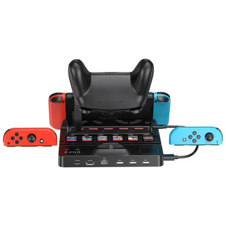 Unitek stacja ładująca Switch z przełącznikiem i czytnikiem kart do gier (G1005ABK01)