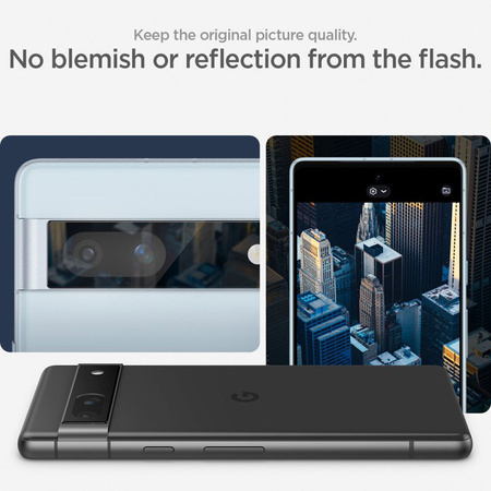 Spigen Optik.TR EZ Fit Camera Lens Protector 2-Pack - Szkło ochronne na obiektyw do Google Pixel 7A (2 szt) (Czarny) (AGL05970)
