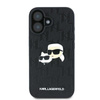 Karl Lagerfeld Monogram Karl & Choupette Head Pin - Etui iPhone 16 (czarny) (KLHCP16SPGKLKCPK)