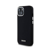 DKNY Liquid Silicone Small Metal Logo MagSafe - Etui iPhone 15 / 14 / 13 (czarny) (DKHMP15SSMCHLK)