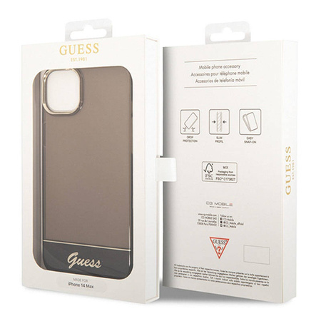 Guess Translucent - Etui iPhone 14 Plus (czarny) (GUHCP14MHGCOK)