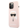 Karl Lagerfeld Silicone Ikonik Karl`s Head - Etui iPhone 13 Pro Max (różowy) (KLHCP13XSLKHLP)