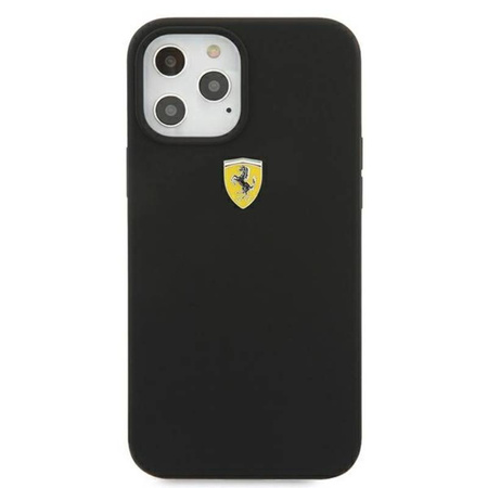 Ferrari On Track Silicone – Etui iPhone 12 Pro Max (czarny) (FESSIHCP12LBK)