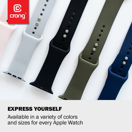 Crong Liquid - Pasek do Apple Watch 44/45/46/49 mm (czarny) (CRG-44LQB-BLK)