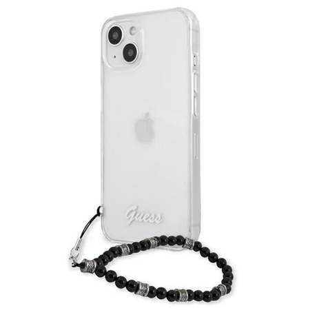 Guess Black Pearl Strap - Etui iPhone 13 Mini (przezroczysty) (GUHCP13SKPSBK)