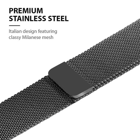 Crong Milano Steel - Pasek ze stali nierdzewnej do Apple Watch 44/45/46/49 mm (grafitowy) (CRG44MSTGRP)