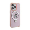 Karl Lagerfeld Ring Stand Karl & Choupette MagSafe - Etui iPhone 15 Pro (różowy) (KLHMP15LHMRSKCP)