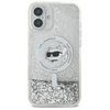 Karl Lagerfeld Liquid Glitter Choupette Head MagSafe - Etui iPhone 16 (przezroczysty) (KLHMP16SLGCHSGH)