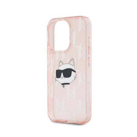 Karl Lagerfeld IML Choupette Head & Monogram - Etui iPhone 15 Pro (różowy) (KLHCP15LHKLPCHP)