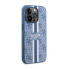 Guess 4G Printed Stripes MagSafe - Etui iPhone 14 Pro (Niebieski) (GUHMP14LP4RPSB)