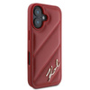 Karl Lagerfeld Quilted Signature - Etui iPhone 16 (czerwony) (KLHCP16SPQDSMGR)