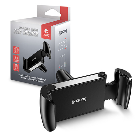 Crong Universal Smart Car Holder – Uniwersalny uchwyt samochodowy do telefonu 4"-6,5” (czarny) (CRG-CH2-BLK)