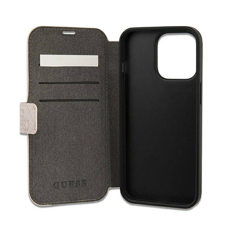 Guess Booktype 4G Big Metal Logo - Etui iPhone 13 Pro Max (różowy) (GUBKP13X4GMGPI)