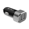 Crong Power Car Charger 24W - Ładowarka samochodowa 2xUSB 2.4A (aluminium) (CRG-PWRC-USB24-ALU)