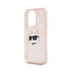 Karl Lagerfeld IML Choupette Head & Monogram - Etui iPhone 15 Pro (różowy) (KLHCP15LHKLPCHP)