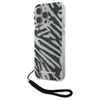 Karl Lagerfeld IML Zebra Pattern & Cord - Etui iPhone 16 Pro (czarny) (KLHCP16LHZBPKCCK)
