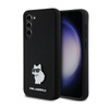 Karl Lagerfeld Silicone Choupette Metal Pin - Etui Samsung Galaxy S24+ (czarny) (KLHCS24MSMHCNPK)