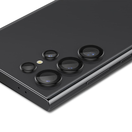 Spigen Optik Pro GLAS.TR EZ Fit Camera Protector 2-Pack - Szkło ochronne na obiektyw do Samsung Galaxy S24 Ultra (2 szt) (Czarny) (AGL07425)